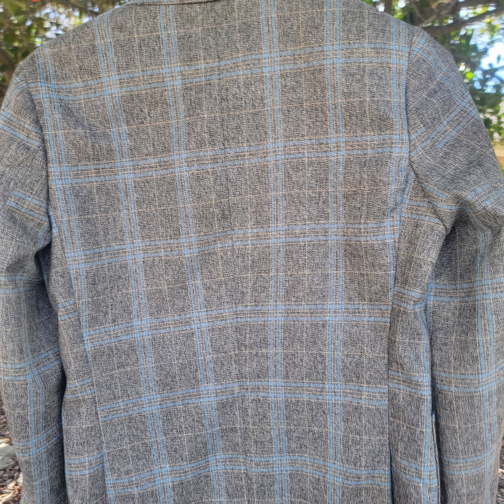 Izsaac Mizrachi Blazer Grey And Blue Size Small Like New - Picture 5 of 7